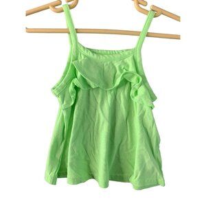 okie Dokie Girls Infant baby Size 18 months lime green Shirt Top Sleeveless Tank